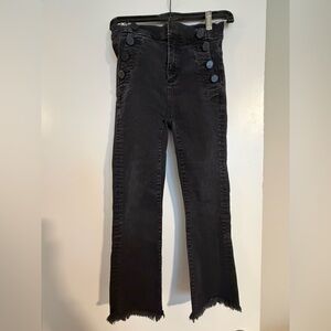 LOFT Black Flare Crop Jeans